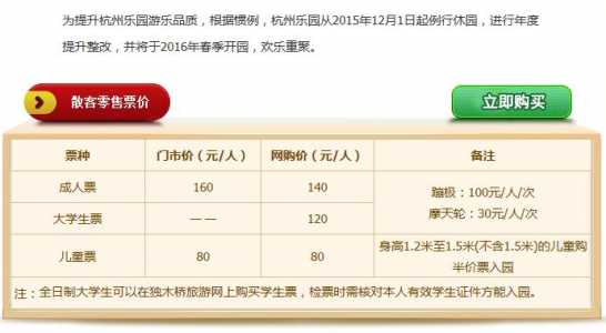 杭州乐园是一票通玩的吗?门票多少?