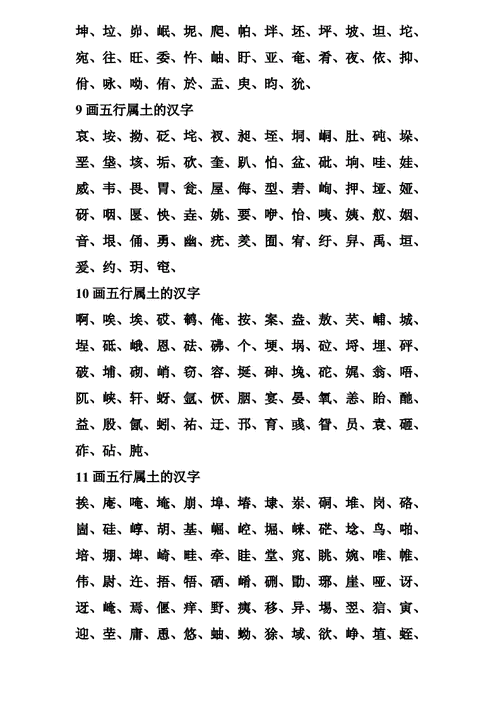 五行属土的字大全